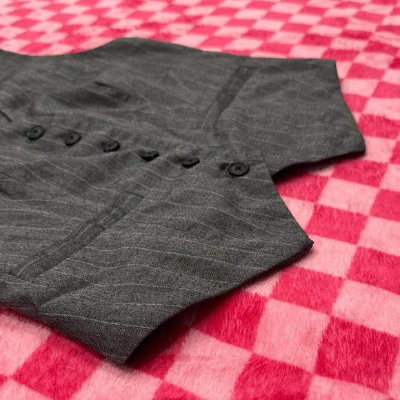 A New Day Pinstripe Gray Vest - Picture 4 of 5